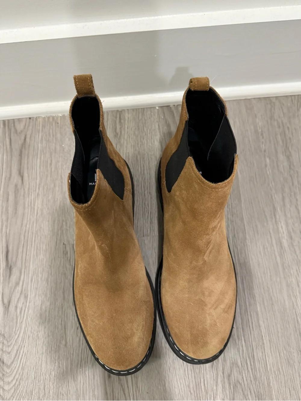 Marc Fisher Tan Suede Chukka Lug Boots